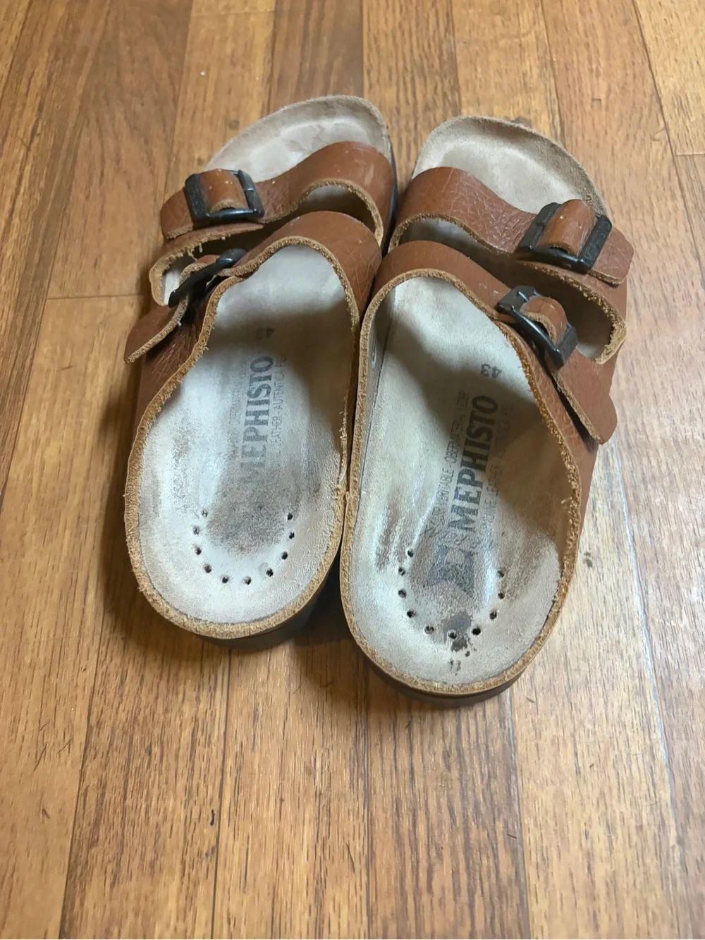 Mephisto  Brown Double-Buckle Adjustable Sandals